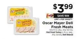 ShopRite Oscar Mayer Deli Fresh Meats offer