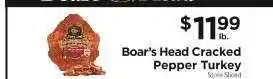 ShopRite Boar's Head Cracked Pepper Turkey offer