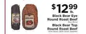 ShopRite Black Bear Eye Round Roast Beef offer