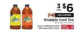 ShopRite Snapple Iced Tea offer