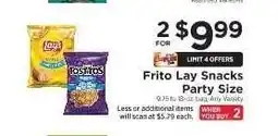 ShopRite Frito Lay Snacks Party Size offer