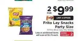ShopRite Frito Lay Snacks Party Size offer