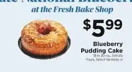 ShopRite Blueberry Pudding Cake offer