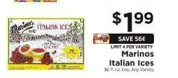 ShopRite Marinos Italian Ices offer