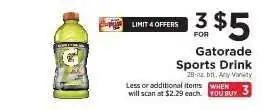 ShopRite Gatorade Sports Drink offer