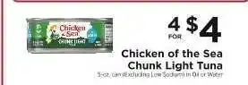 ShopRite Chicken Of The Sea Chunk Light Tuna offer