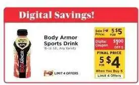 ShopRite Body Armor Sports Drink offer