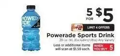 ShopRite Powerade Sports Drink offer