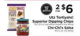 ShopRite Utz Tortiyahs! Superior Dipping Chips & Chi-Chi’s Salsa offer