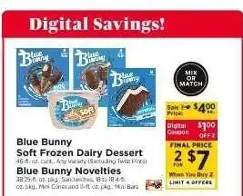 ShopRite Blue Bunny Soft Frozen Dairy Dessert offer