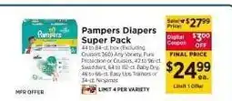 ShopRite Pampers Diapers Super Pack offer