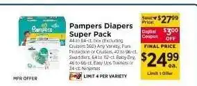 ShopRite Pampers Diapers Super Pack offer