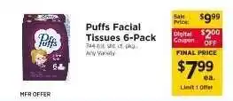 ShopRite Puffs Facial Tissues 6-Pack offer