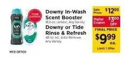 ShopRite Downy In-Wash Scent Booster or Downy/Tide Rinse & Refresh offer