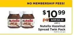 ShopRite Nutella Hazelnut Spread Twin Pack offer