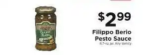 ShopRite Filippo Berio Pesto Sauce offer