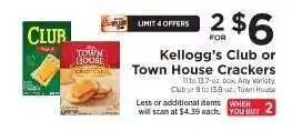 ShopRite Kellogg's Club or Town House Crackers offer