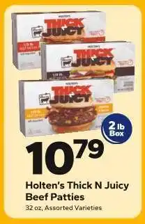 Save a Lot Holten’s Thick N Juicy Beef Patties offer