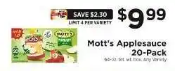 ShopRite Mott's Applesauce 20-Pack offer