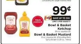ShopRite Bowl & Basket Ketchup / Bowl & Basket Mustard offer