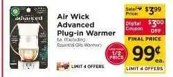 ShopRite Air Wick Advanced Plug-In Warmer offer