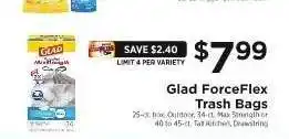 ShopRite Glad ForceFlex Trash Bags offer