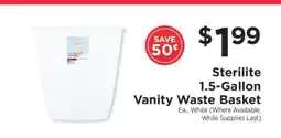 ShopRite Sterilite 1.5-Gallon Vanity Waste Basket offer