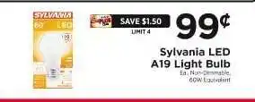 ShopRite Sylvania LED A19 Light Bulb offer