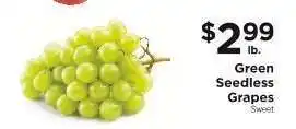 ShopRite Green Seedless Grapes offer