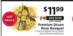 ShopRite Premium Dozen Rose Bouquet offer