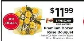 ShopRite Premium Dozen Rose Bouquet offer