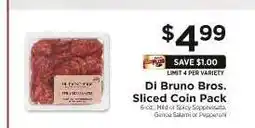 ShopRite Di Bruno Bros. Sliced Coin Pack offer