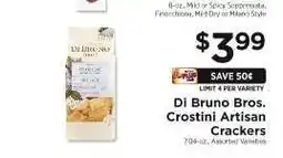 ShopRite Di Bruno Bros. Crostini Artisan Crackers offer