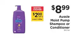ShopRite Aussie Moist Pump Shampoo or Conditioner offer