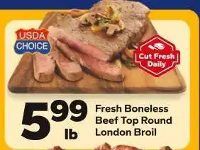 Save a Lot Fresh Boneless Beef Top Round London Broil offer