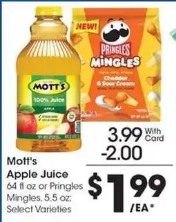 Kroger Mott's Apple Juice or Pringles Mingles offer