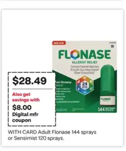 CVS Adult Flonase 144 sprays or Sensimist 120 sprays offer