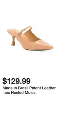 TJ Maxx Made In Brazil Patent Leather Ines Heeled Mules offer
