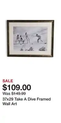 TJ Maxx 37x29 Take A Dive Framed Wall Art offer