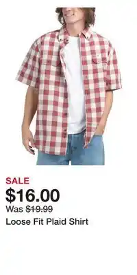TJ Maxx Loose Fit Plaid Shirt offer