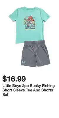 TJ Maxx Little Boys 2pc Bucky Fishing Short Sleeve Tee And Shorts Set offer