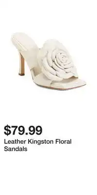 TJ Maxx Leather Kingston Floral Sandals offer