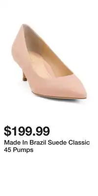 TJ Maxx Made In Brazil Suede Classic 45 Pumps offer