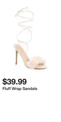 TJ Maxx Fluff Wrap Sandals offer