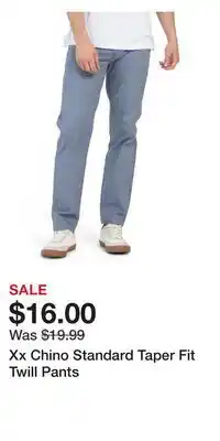 TJ Maxx Xx Chino Standard Taper Fit Twill Pants offer