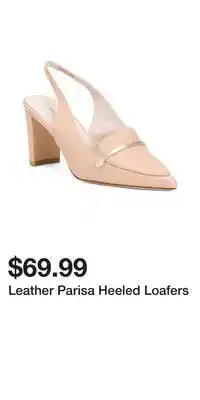 TJ Maxx Leather Parisa Heeled Loafers offer