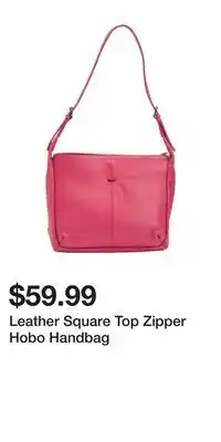 TJ Maxx Leather Square Top Zipper Hobo Handbag offer