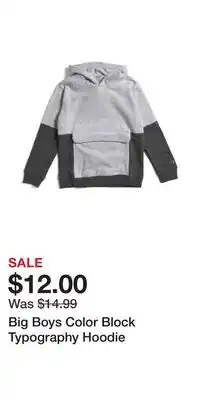 TJ Maxx Big Boys Color Block Typography Hoodie offer