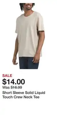 TJ Maxx Short Sleeve Solid Liquid Touch Crew Neck Tee offer