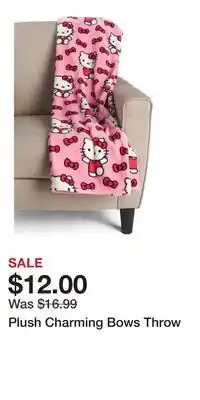 TJ Maxx Plush Charming Bows Throw offer
